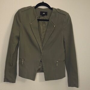 H&M Women's Khaki Blazer Jacket